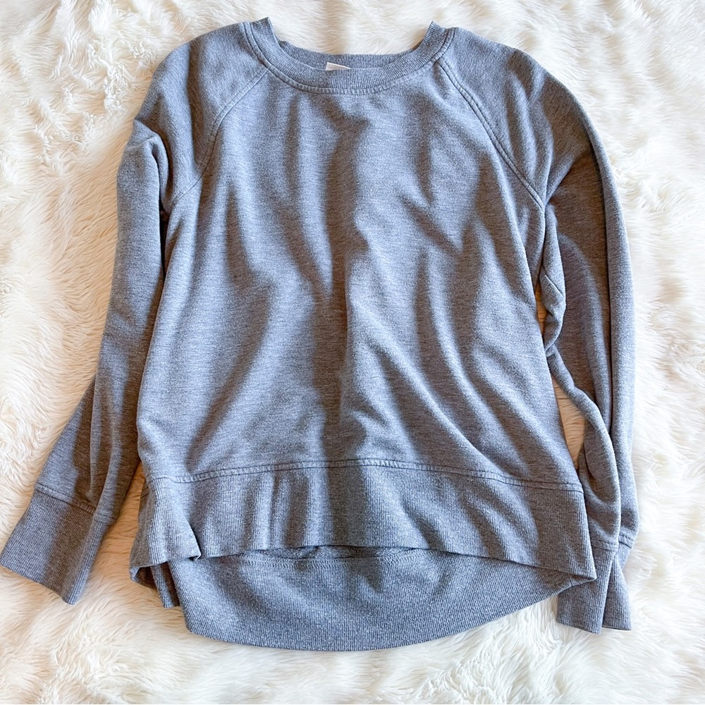 Soft Grey A New Day Crewneck Sweater